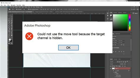 photoshop target layer is hidden